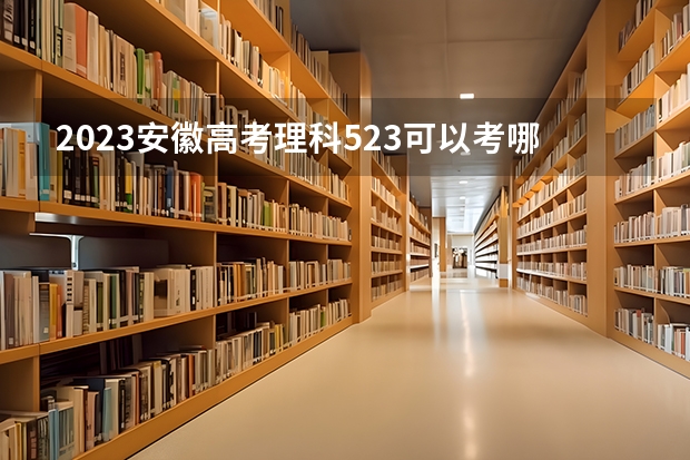 2023安徽高考理科523可以考哪所大学