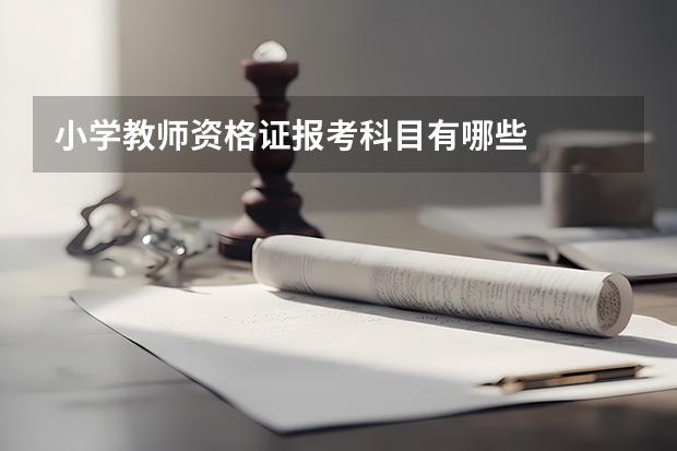 小学教师资格证报考科目有哪些