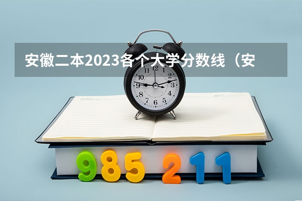 安徽二本2023各个大学分数线（安徽省二本大学排名及分数线）