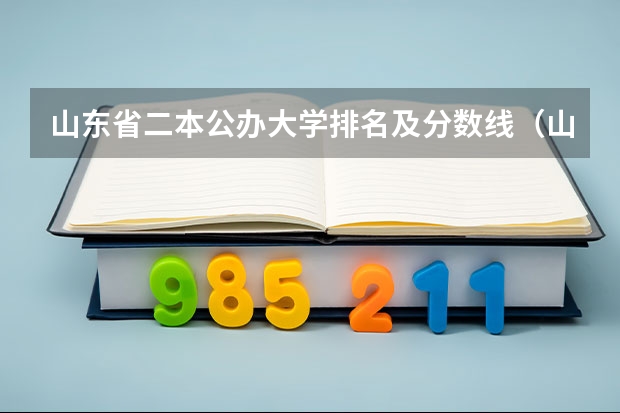 山东省二本公办大学排名及分数线（山东省二本公办大学排名）