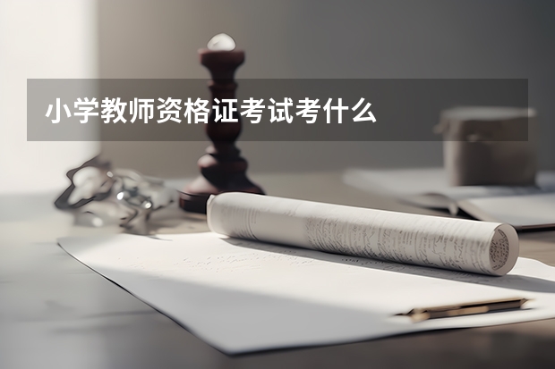 小学教师资格证考试考什么