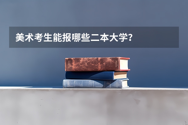 美术考生能报哪些二本大学？