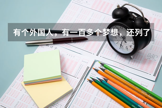 有个外国人，有一百多个梦想，还列了梦想清单，并且都实现了，大家有知道他是谁的吗