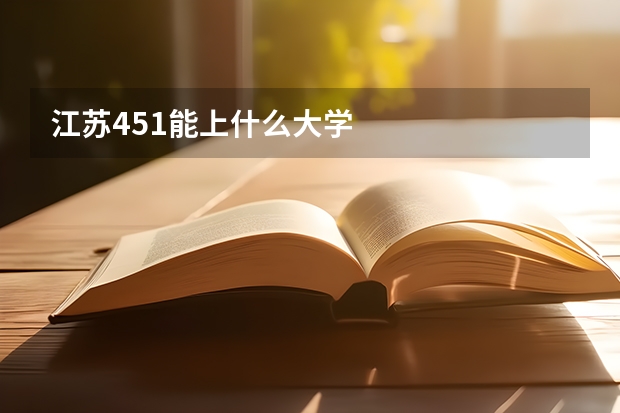 江苏451能上什么大学