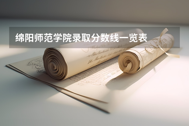 绵阳师范学院录取分数线一览表