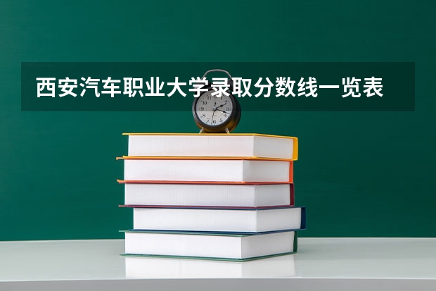 西安汽车职业大学录取分数线一览表