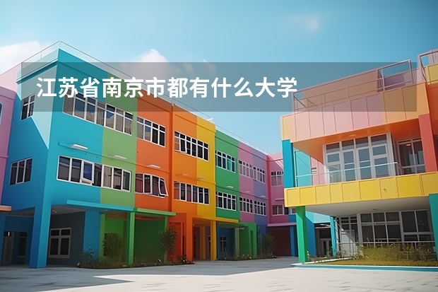 江苏省南京市都有什么大学