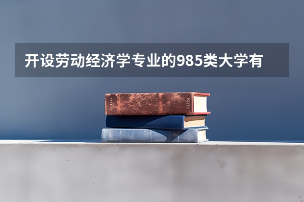 开设劳动经济学专业的985类大学有哪些