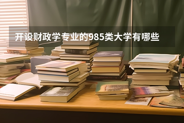 开设财政学专业的985类大学有哪些