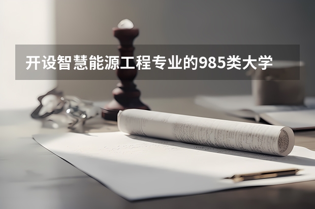 开设智慧能源工程专业的985类大学有哪些