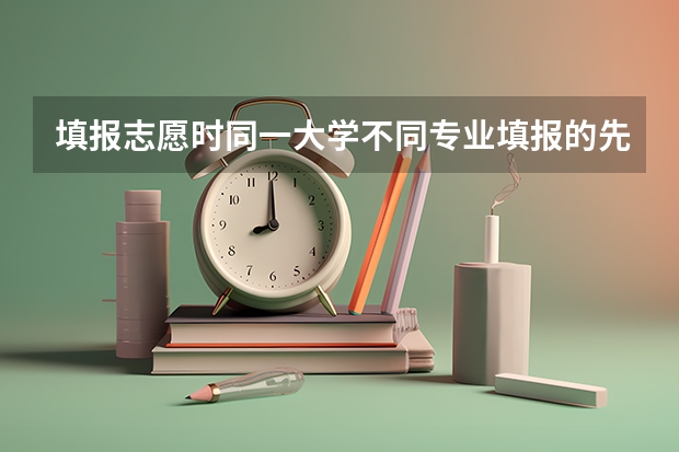 填报志愿时同一大学不同专业填报的先后对专业录取有影响吗？