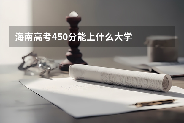 海南高考450分能上什么大学