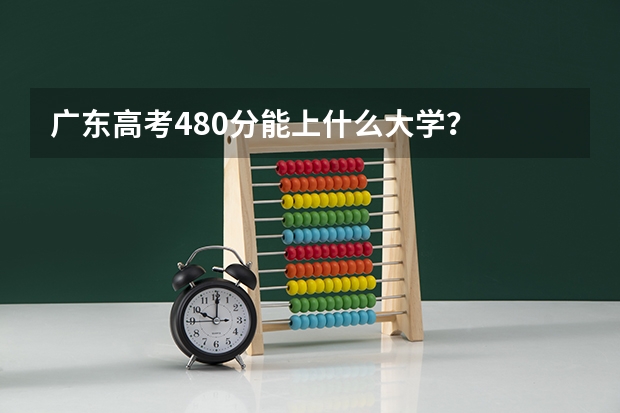 广东高考480分能上什么大学？