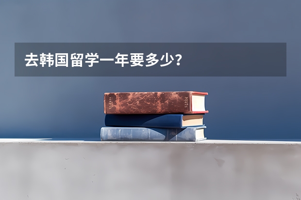 去韩国留学一年要多少？