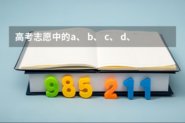 高考志愿中的a、 b、 c、 d、 e、 f、 g、 h代表什么？