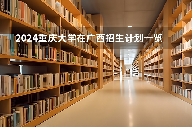 2024重庆大学在广西招生计划一览表