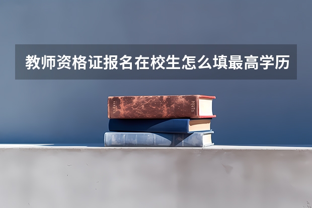 教师资格证报名在校生怎么填最高学历层次