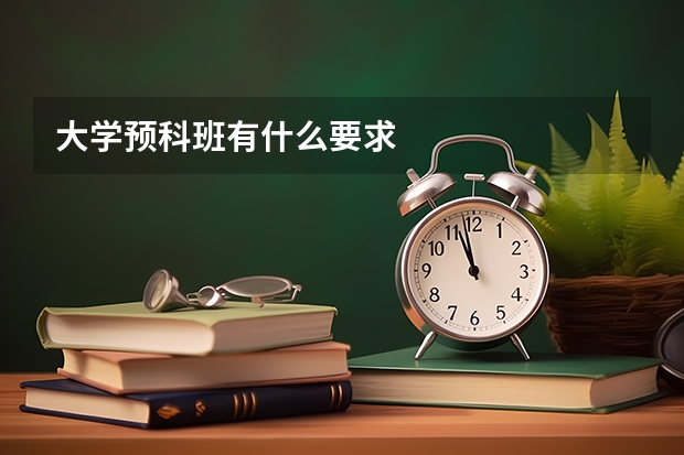 大学预科班有什么要求