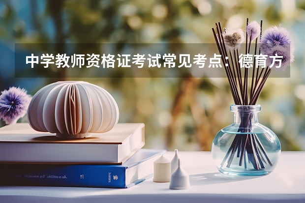 中学教师资格证考试常见考点：德育方法（教师资格证德育原则）