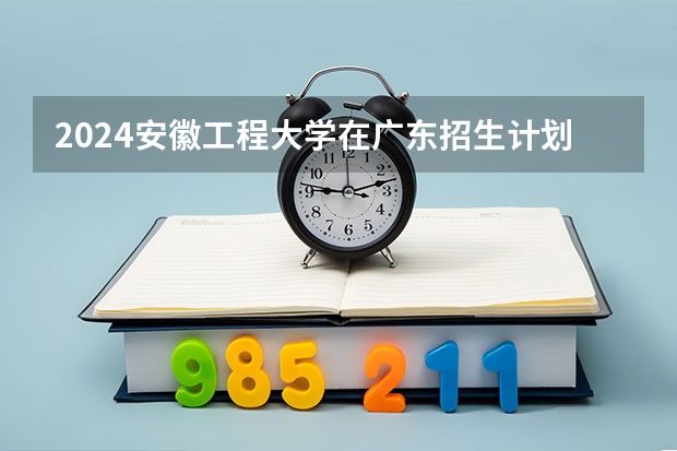 2024安徽工程大学在广东招生计划一览表