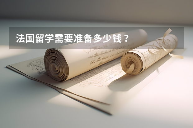 法国留学需要准备多少钱 ？