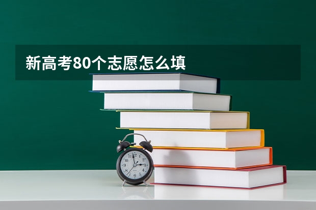 新高考80个志愿怎么填