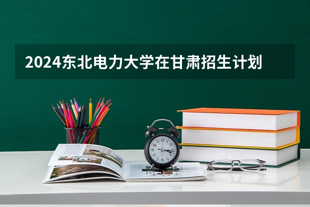 2024东北电力大学在甘肃招生计划一览表