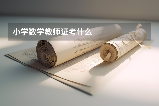 小学数学教师证考什么