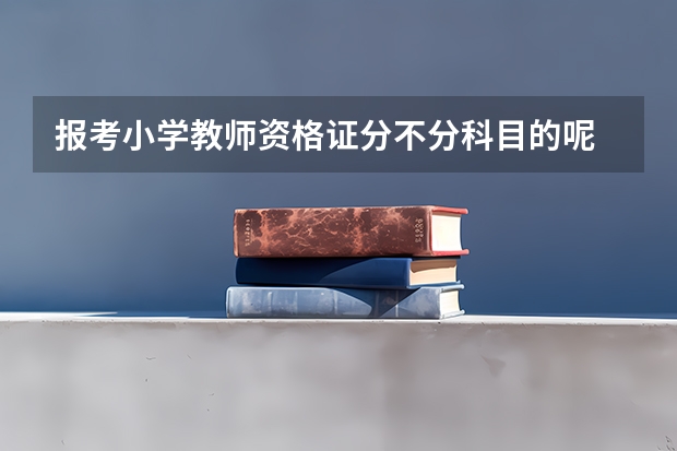 报考小学教师资格证分不分科目的呢