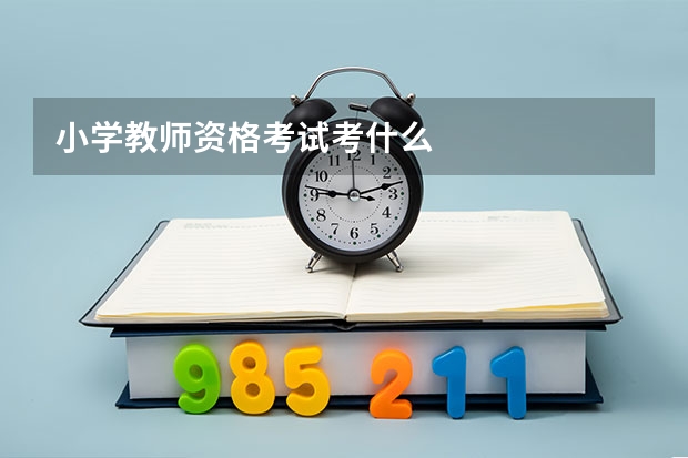 小学教师资格考试考什么