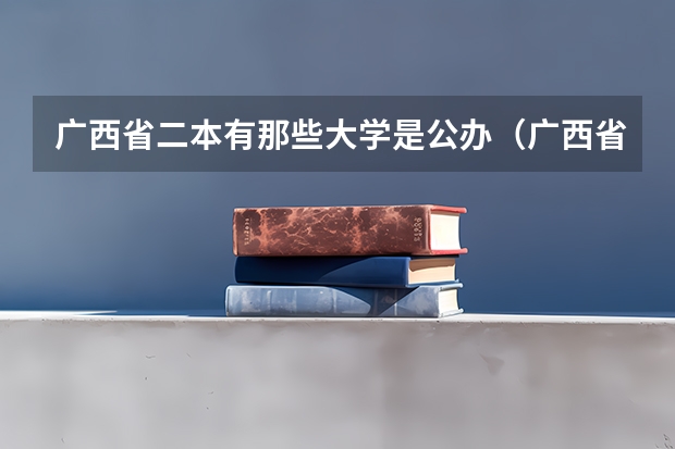 广西省二本有那些大学是公办（广西省二本有那些大学是公办）