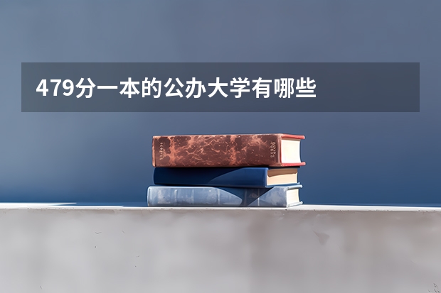 479分一本的公办大学有哪些