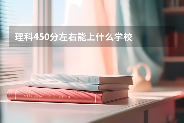 理科450分左右能上什么学校